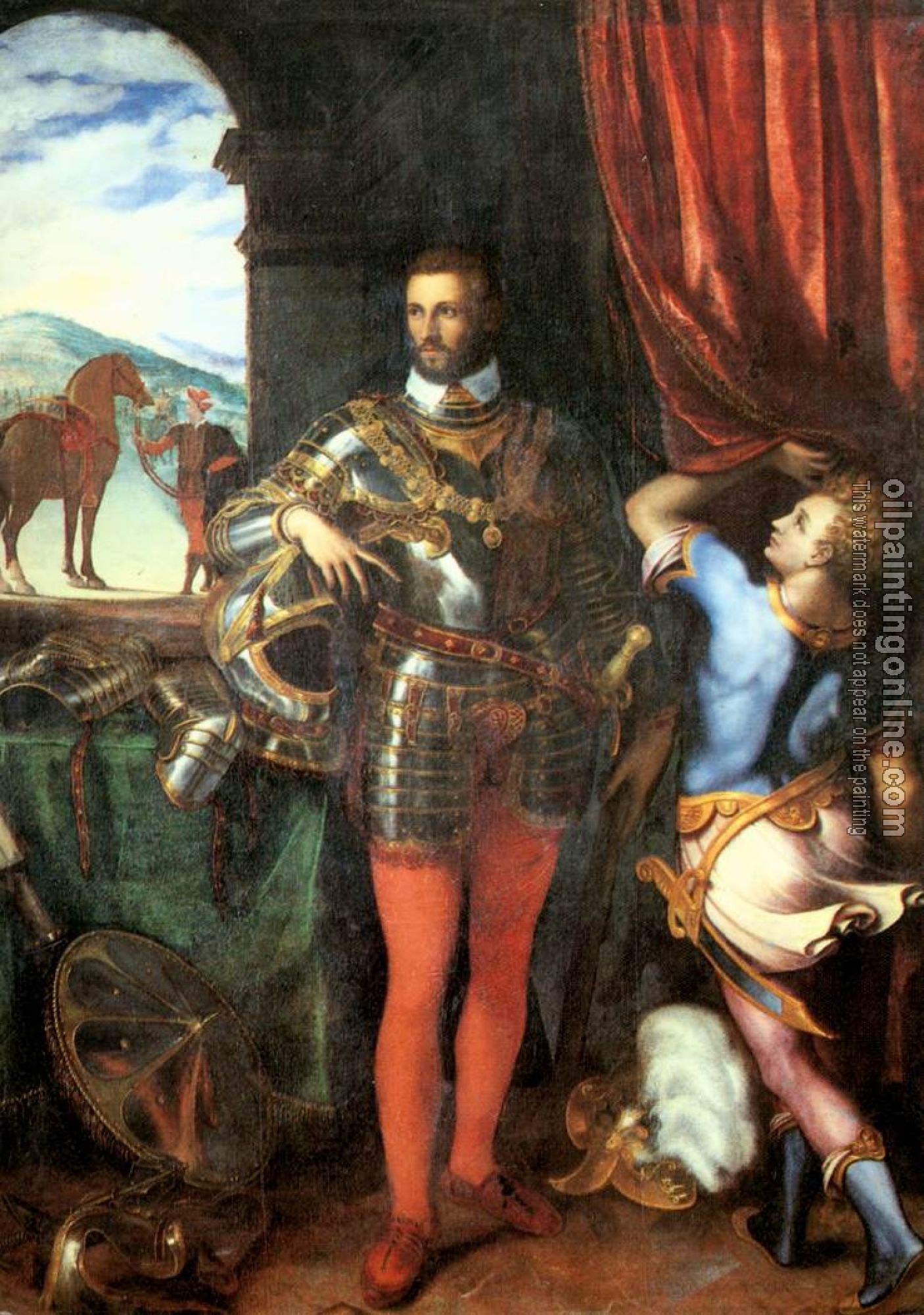 Giulio Campi - Portrait of Ottavio Farnese